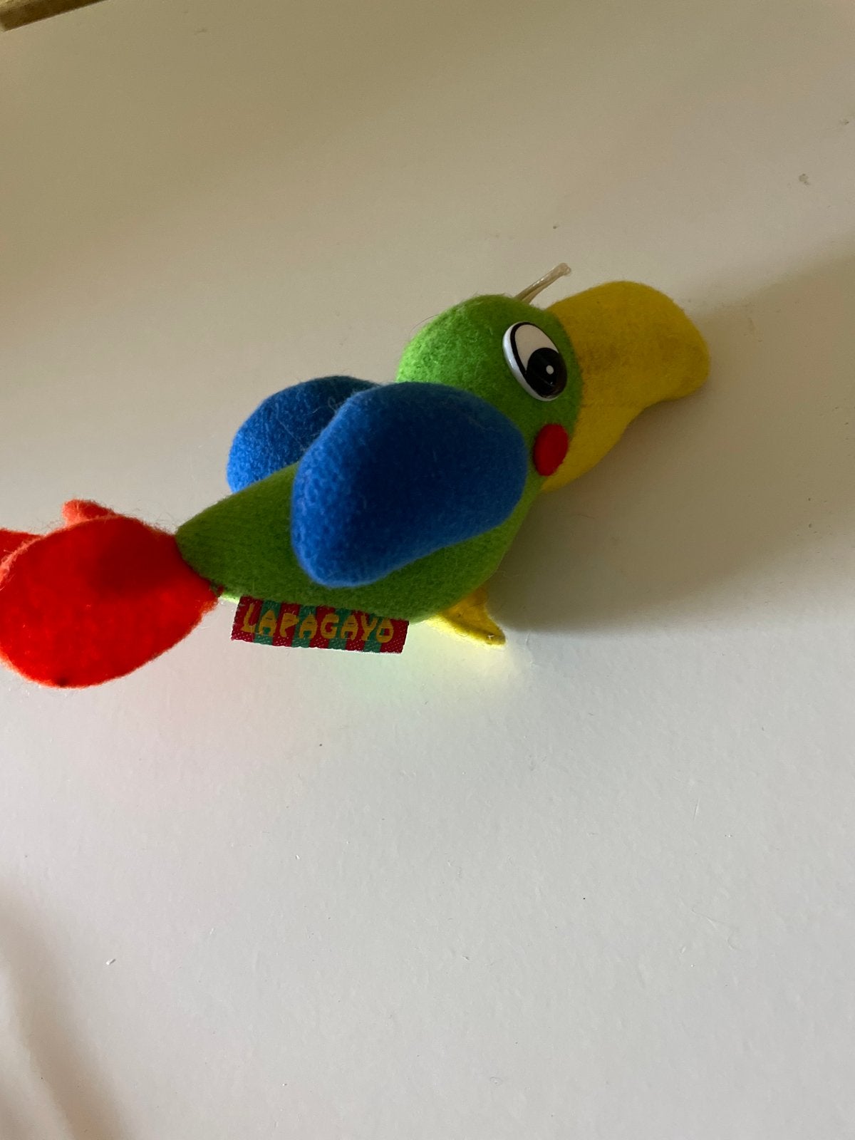 Kleurrijke Lapagayo Papegaai Knuffel - Zo goed als nieuw, Overige merken, Overige karakters, Overige typen, Ophalen of Verzenden