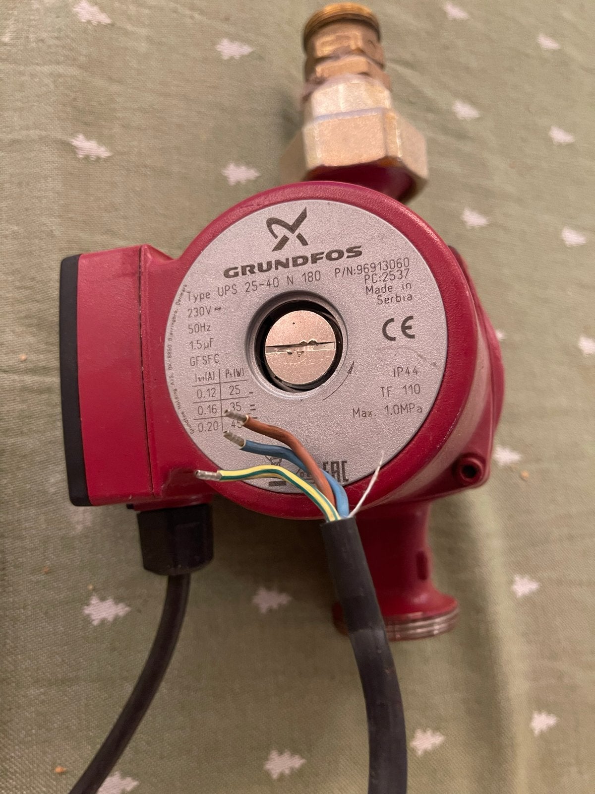 Pomphuis GRUNDFOS UPS 25-40 N180| 1.67 m/h|4MTR 230V 50HZ 9H, Minder dan 30 cm, Overige typen, Minder dan 60 cm, Ophalen of Verzenden