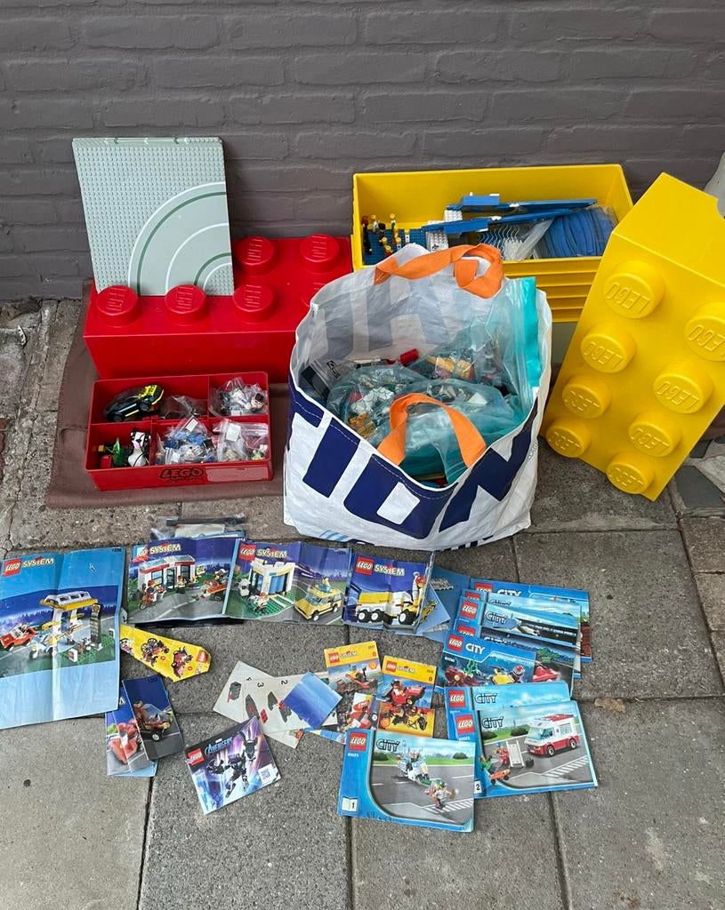Heel Veel Lego Boekjes oude poppetjes platen rails, Ophalen, Gebruikt, Lego, Losse stenen