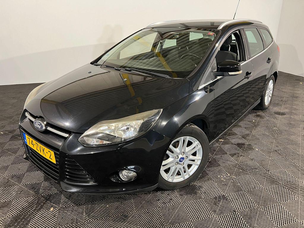 Ford Focus Wagon 1.0 EcoBoost Titanium, Auto's, Euro 5, Gebruikt, Zwart, Origineel Nederlands