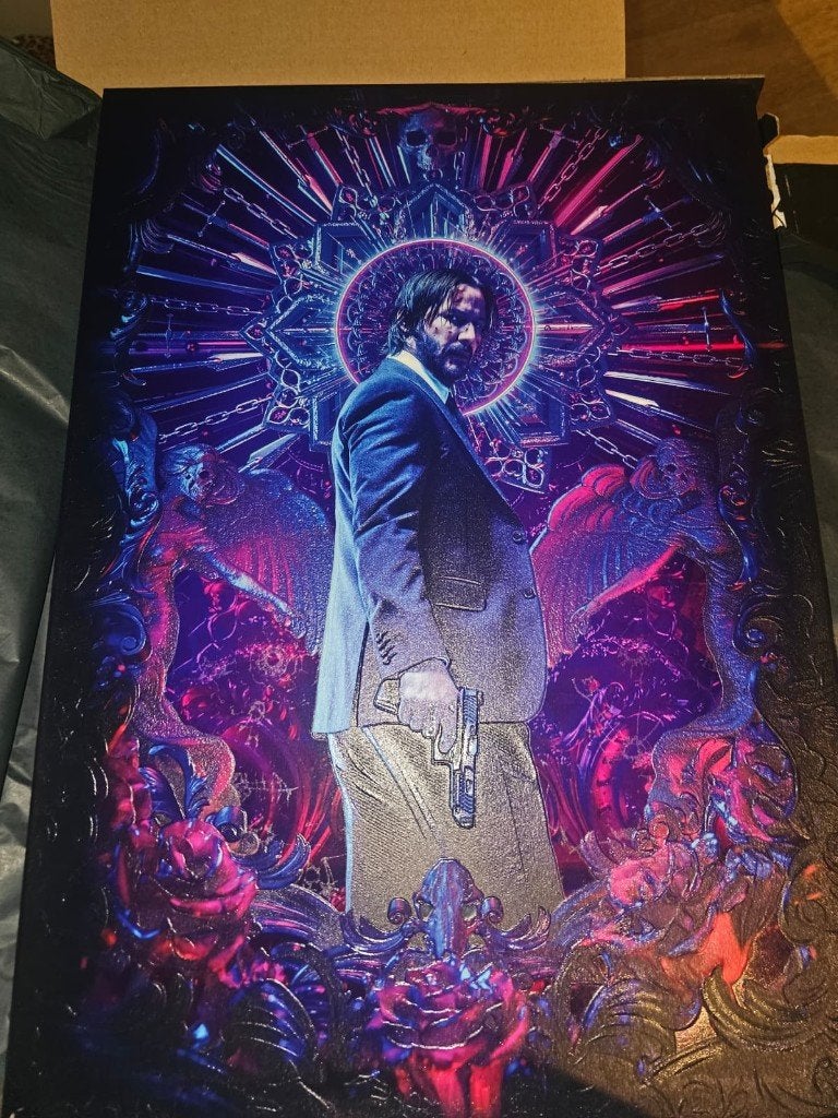 Displate Limited Edition John Wick, Ophalen of Verzenden, Nieuw, Minder dan 50 cm, Schilderij