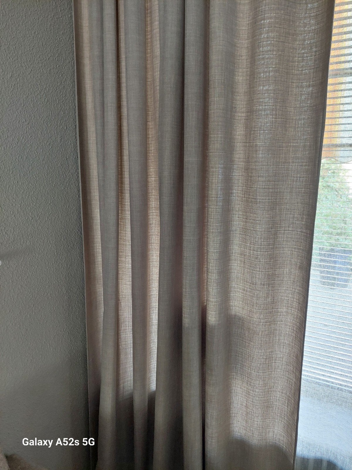 🍄2 x Zandkleur overgordijnen linnenlook nieuw 140/270🍄, Overgordijn, Beige, Nieuw, Ophalen of Verzenden