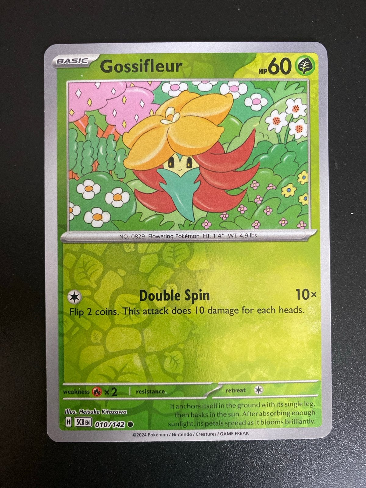 Gossifleur 010/142 Reverse Holo Pokémon Stellar Crown, Ophalen of Verzenden, Zo goed als nieuw, Losse kaart, Foil