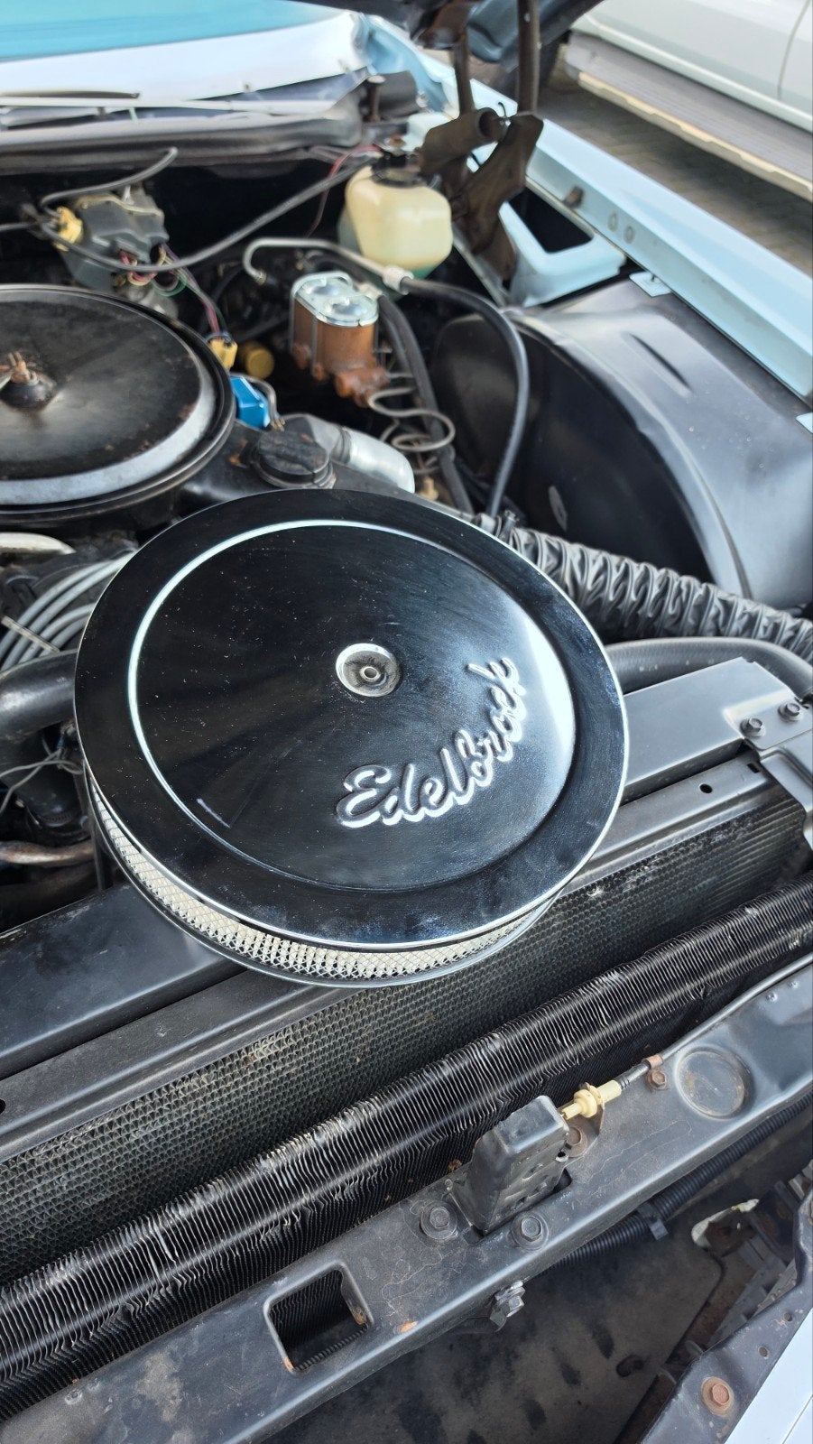 Edelbrock Luchtfilter - Chroom - Zo goed als nieuw, Ophalen of Verzenden, Gebruikt, Amerikaanse onderdelen