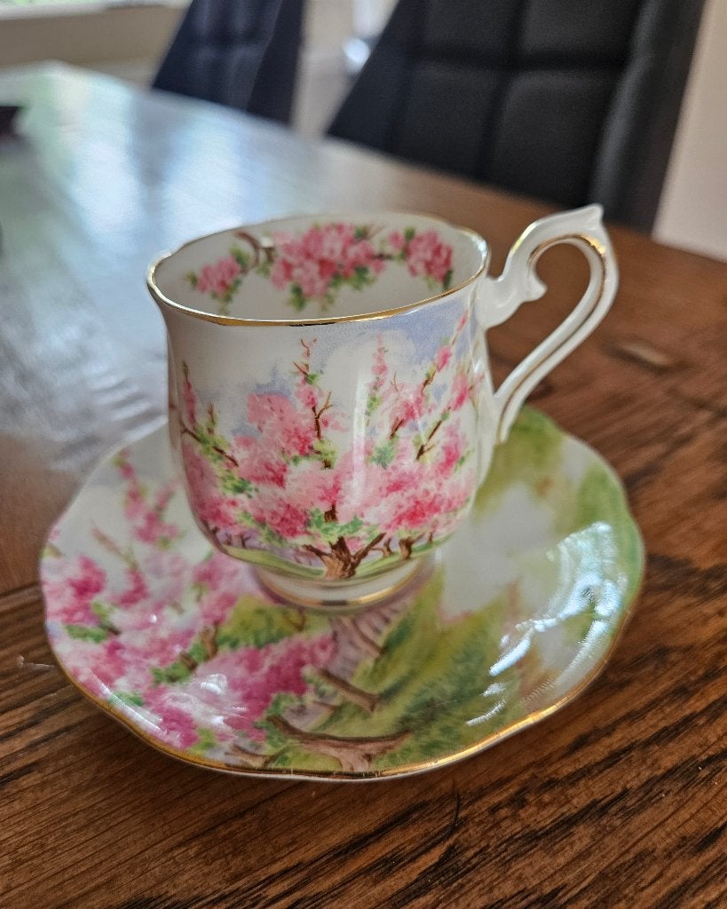 Engels theekopje Royal Albert Blossom Time, Huis en Inrichting, Keuken | Servies, Ophalen, Zo goed als nieuw, Overige stijlen