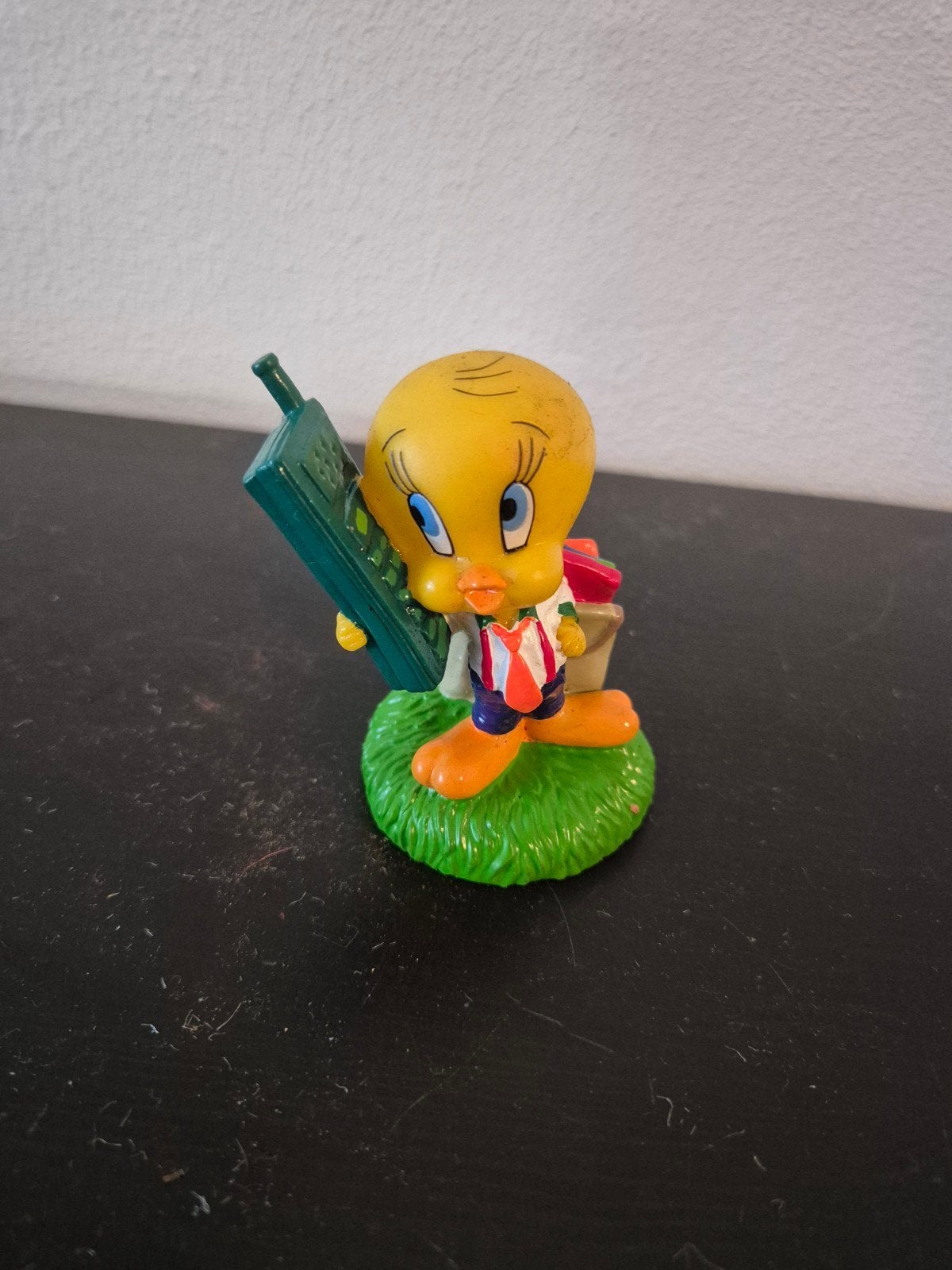 Vintage Tweety Bird Figuur met Telefoon - Looney Tunes, Ophalen of Verzenden, Gebruikt