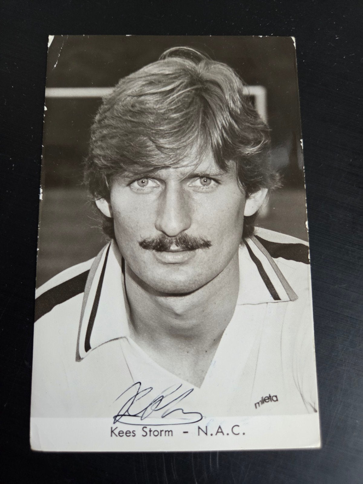 voetbal verzamel spelerskaart NAC KEES STORM handtekening, Ophalen of Verzenden, Zo goed als nieuw, NAC Breda, Spelerskaart