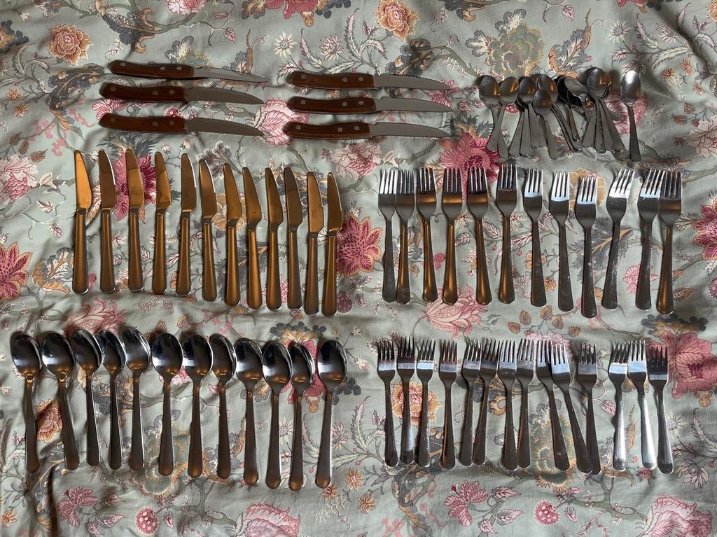 Grote Bestekset - Lepels, Vorken, Messen, Ophalen, Rvs of Chroom