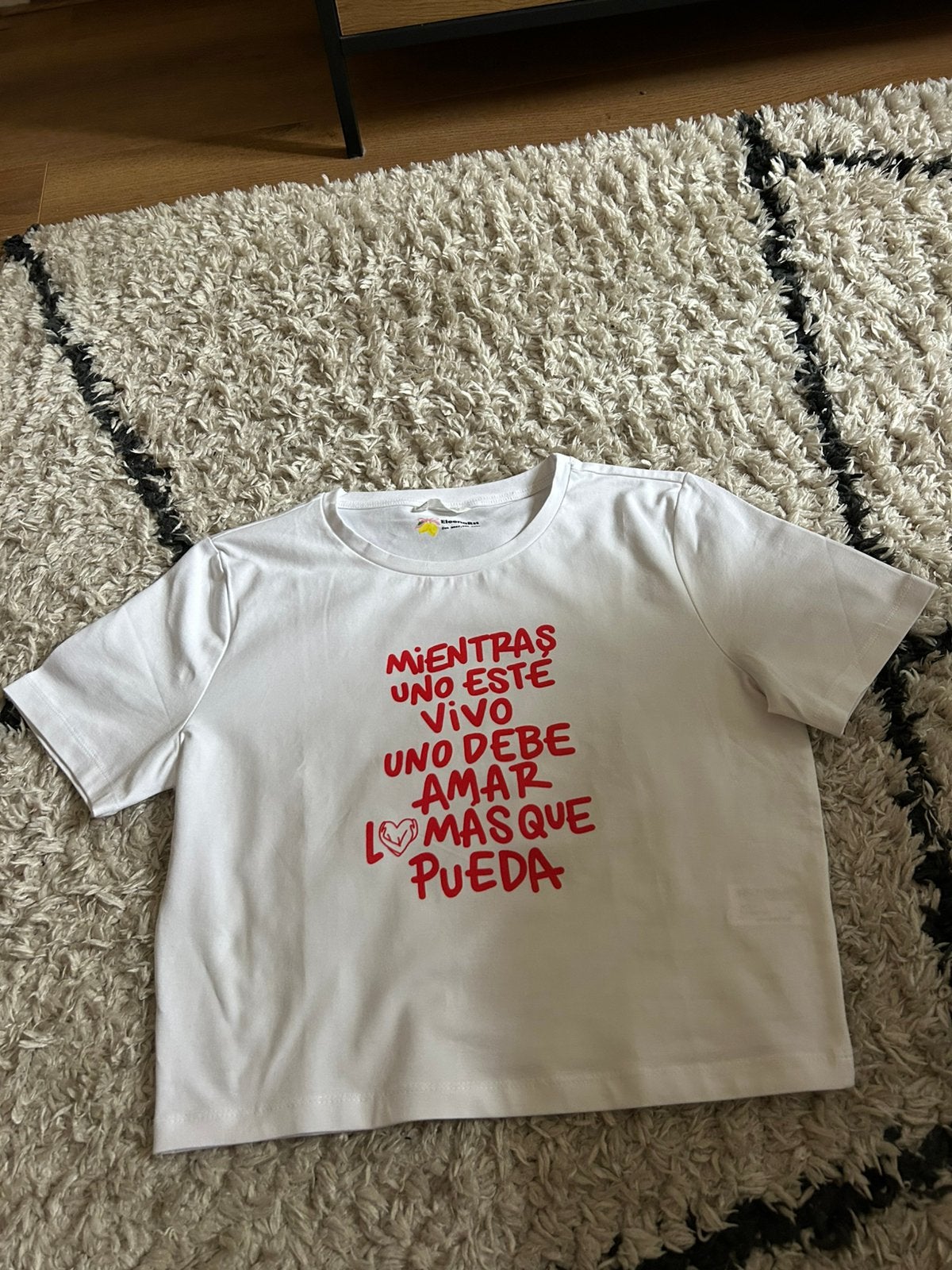 Zara white t-shirt Bad bunny print L, Kleding | Dames, T-shirts, Ophalen of Verzenden, Zo goed als nieuw, Wit, Korte mouw