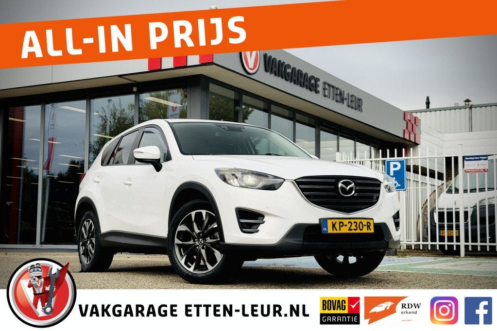 Mazda CX-5 2.0 SkyActiv-G 165PK GT-ML 2WD | TREKHAAK | LEDER, Auto's, Euro 6, 4 cilinders, Wit, SUV of Terreinwagen