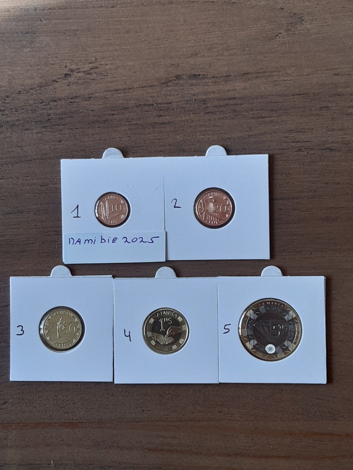 5 munten Namibië 2025 unc kk f.8.3, Postzegels en Munten, Munten | Afrika, Ophalen, Overige landen