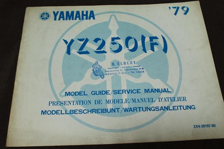 Yamaha YZ250 1979 model guide / service manual YZ 250 F, Motoren, Ophalen of Verzenden, Yamaha