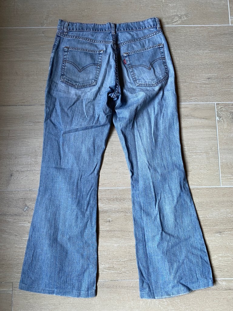 Levi's jeans (W29 L30) super washed blauwe wijde pijpen, W28 - W29 (confectie 36), Gedragen, Levi's, Verzenden