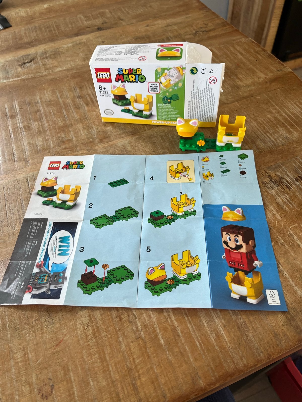 LEGO Super Mario 71372 Cat Mario Power-Up Pack compleet, Lego, Ophalen of Verzenden, Zo goed als nieuw, Compleet