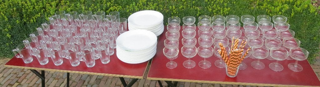 FEESTJE/BBQ/PARTY ??? 40 PERSONEN, Ophalen, Nieuw, Glas, Overige stijlen