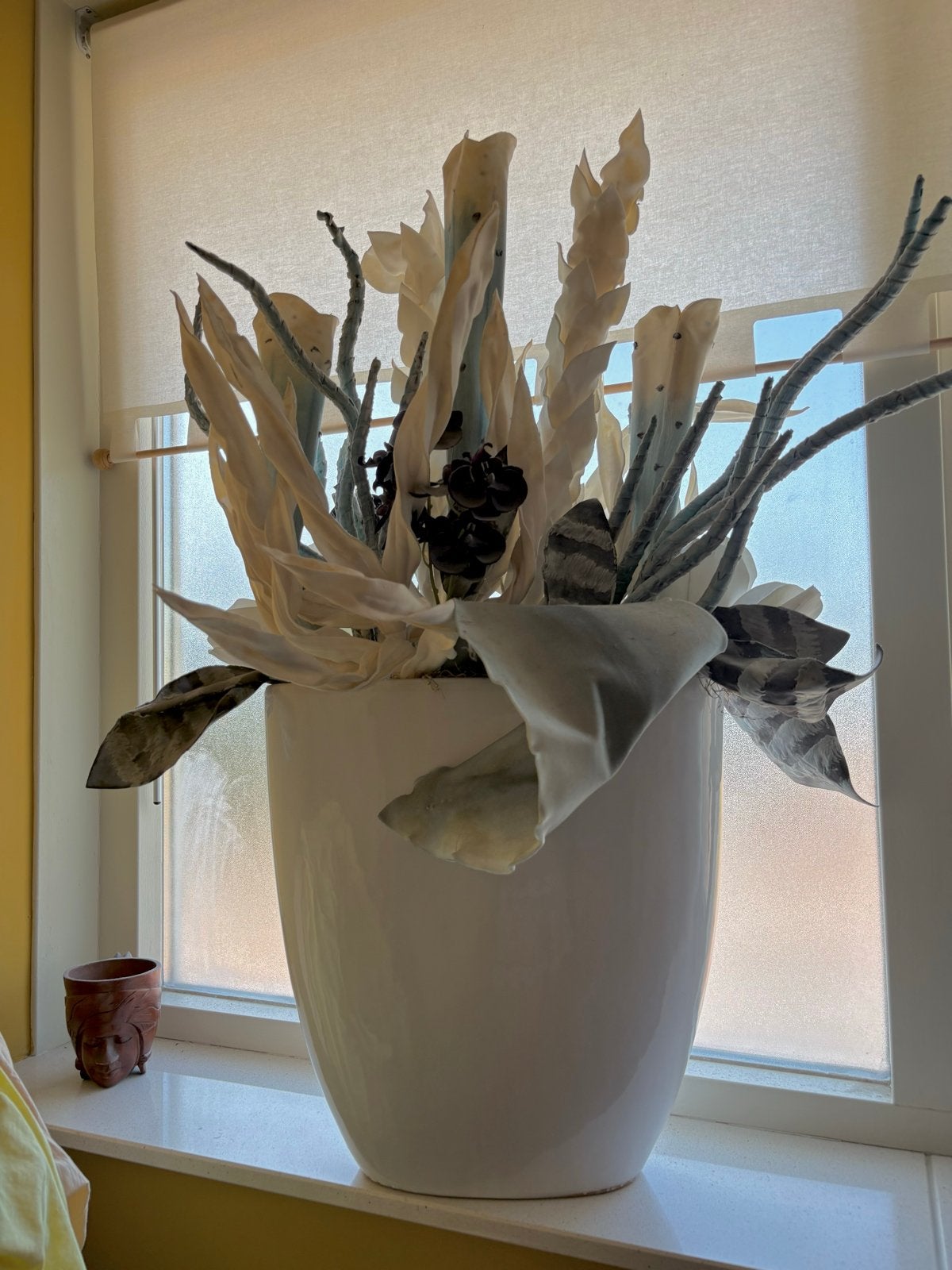 Decoratieve Kunstplant in Witte Pot - Modern Design, Ophalen, Binnen, Kunstplant, Kunststof