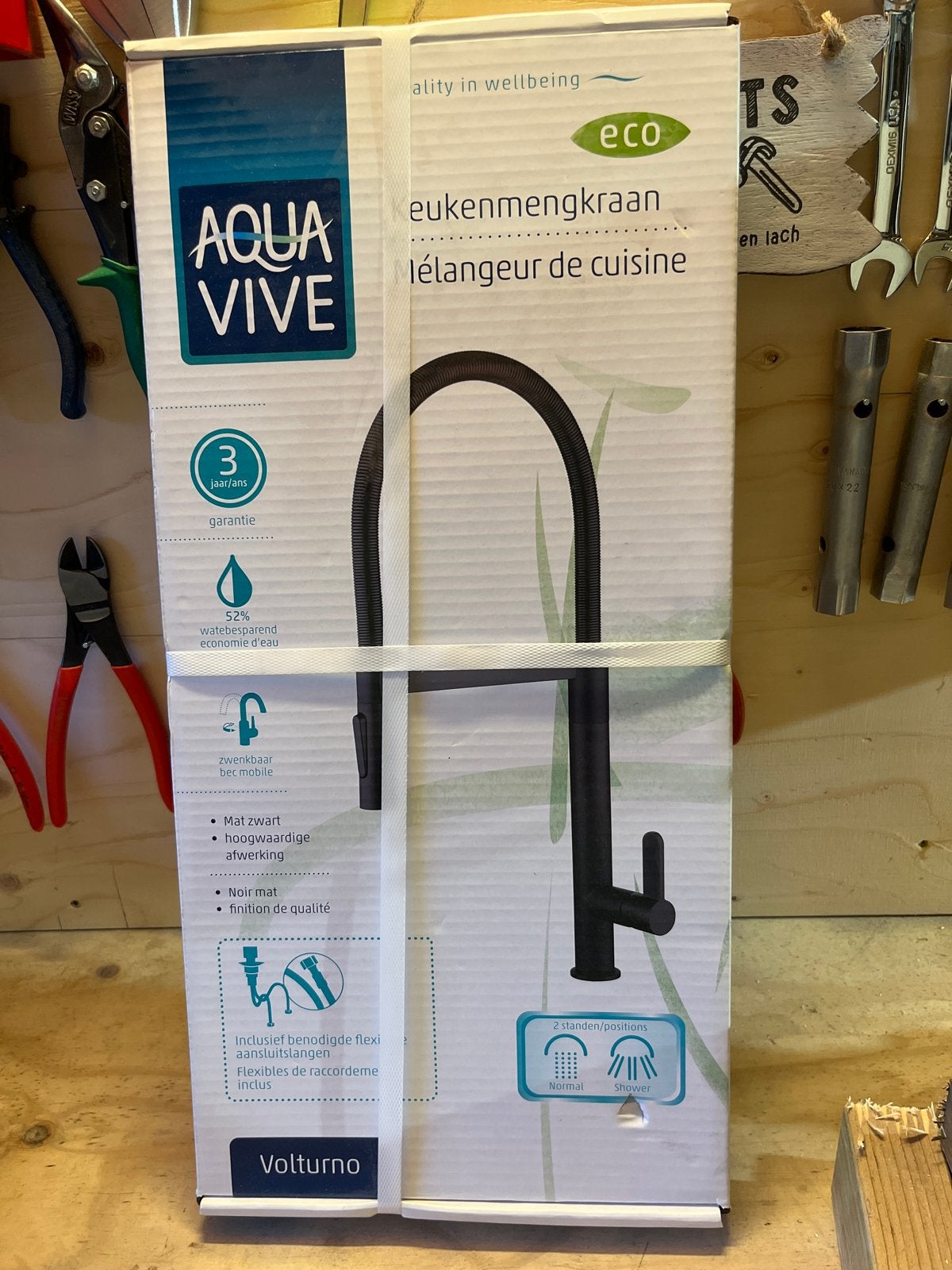Aqua Vive Volturno Keukenmengkraan Mat Zwart, Overige typen, Nieuw, Ophalen of Verzenden, Zwart