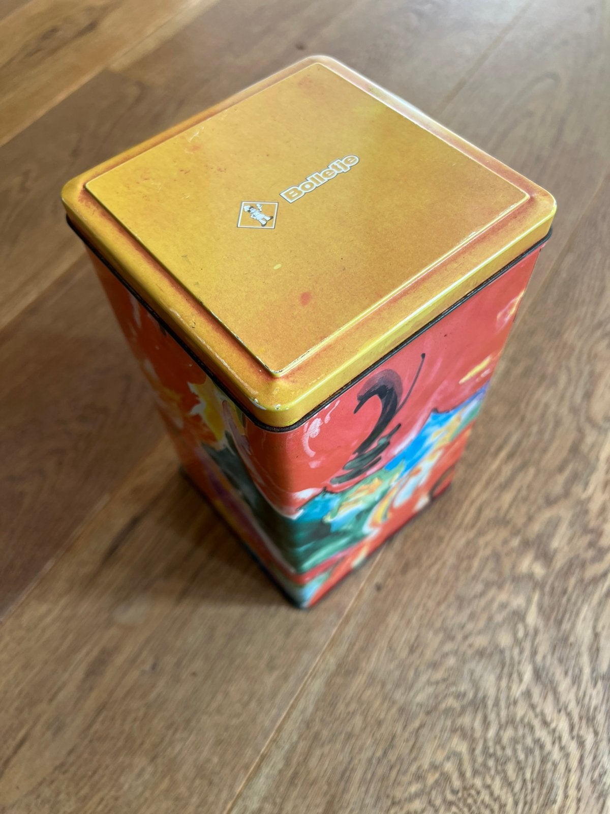 Bolletje Beschuitbus / blikje - Kleurrijk Design, Ophalen of Verzenden, Gebruikt, Overige