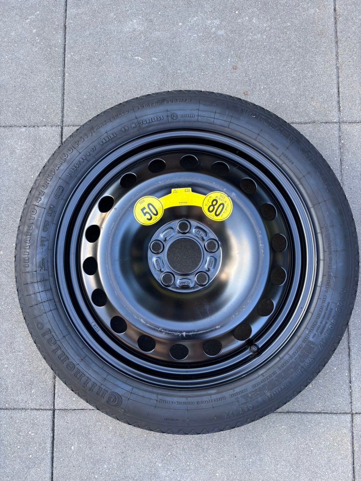 Volvo V70 reservewiel/thuiskomer 17 inch (Continental), Auto-onderdelen, Banden en Velgen, Ophalen