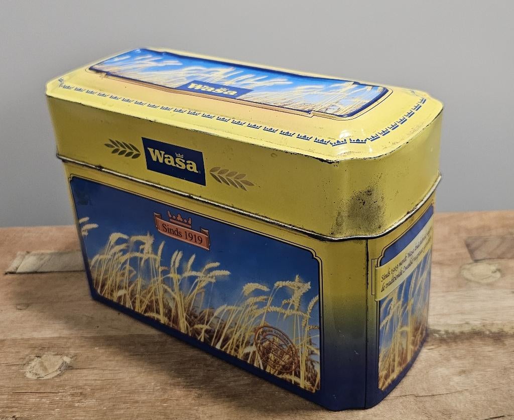 BROCANT "WASA" KNACKEBROD BEWAARBLIK, Gebruikt, Ophalen of Verzenden, Voorraadpot, Metaal