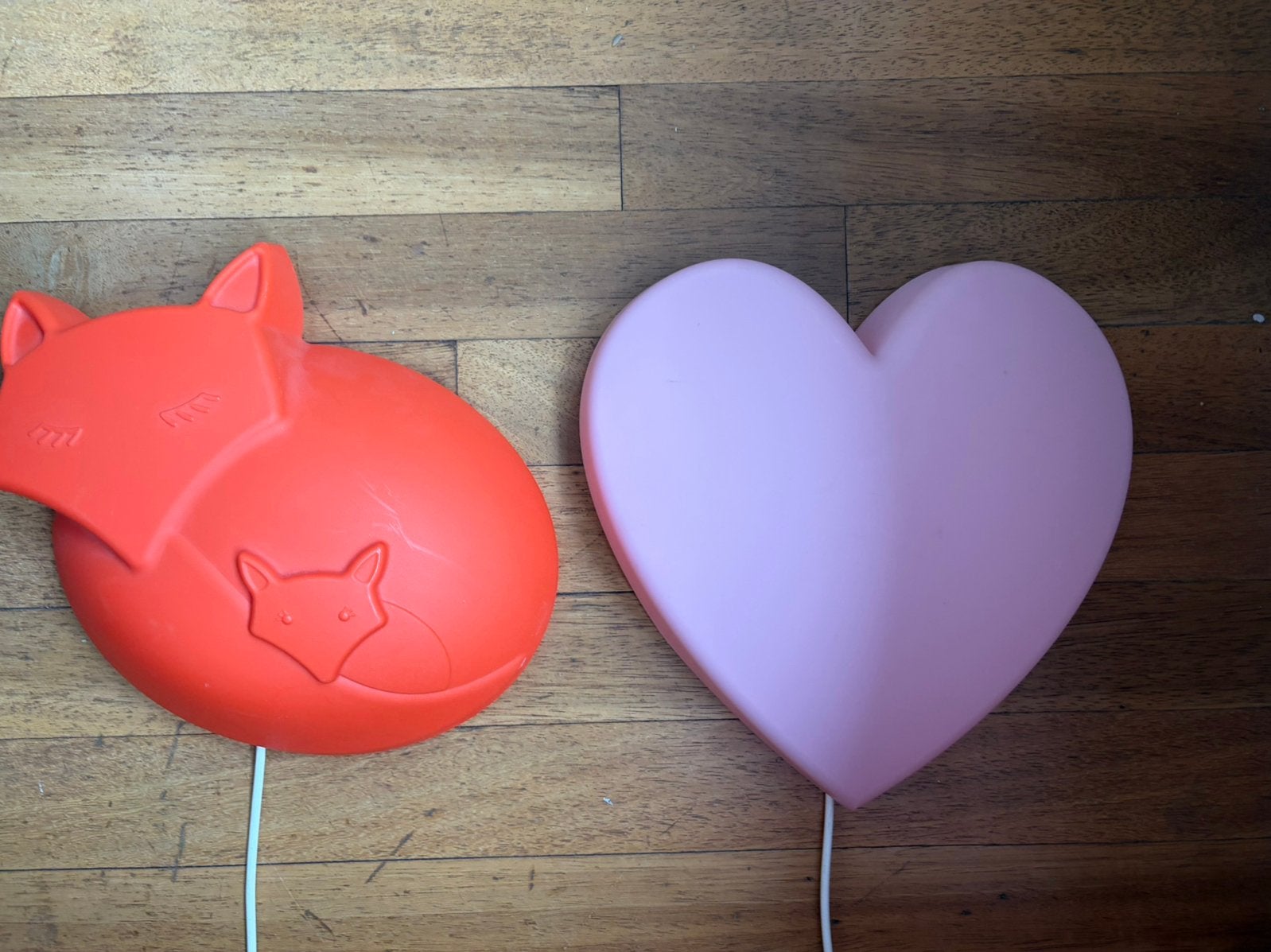 Ikea nachtlamp kinderkamer rode vos of roze hart, Ophalen of Verzenden, Zo goed als nieuw