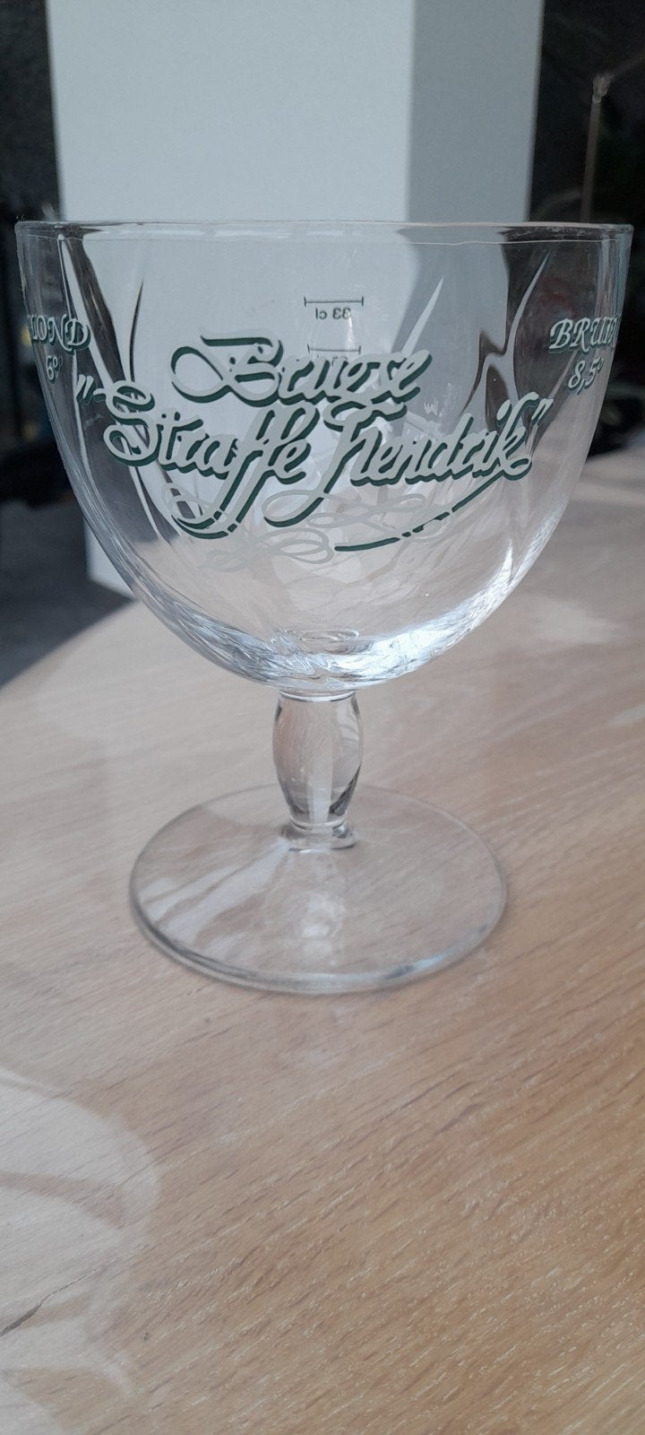 Bierglas Brugse Straffe Hendrik blond/ bruin, Verzamelen, Ophalen of Verzenden, Zo goed als nieuw, Glas of Glazen, Overige merken