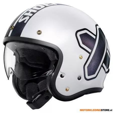 Shoei J.O2 Crosslogo Jethelm, Wit-Zwart, Ophalen of Verzenden, Nieuw met kaartje