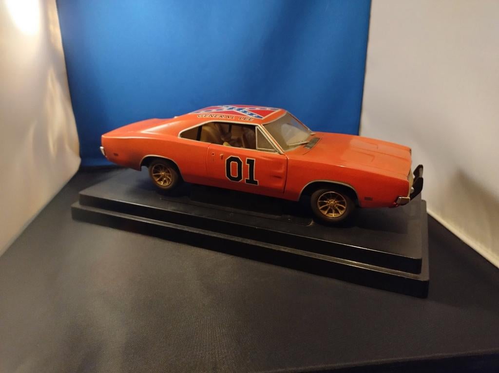ERTL 1:18 General Lee 1969 Dodge Charger, Ophalen of Verzenden, Gebruikt, Auto, ERTL
