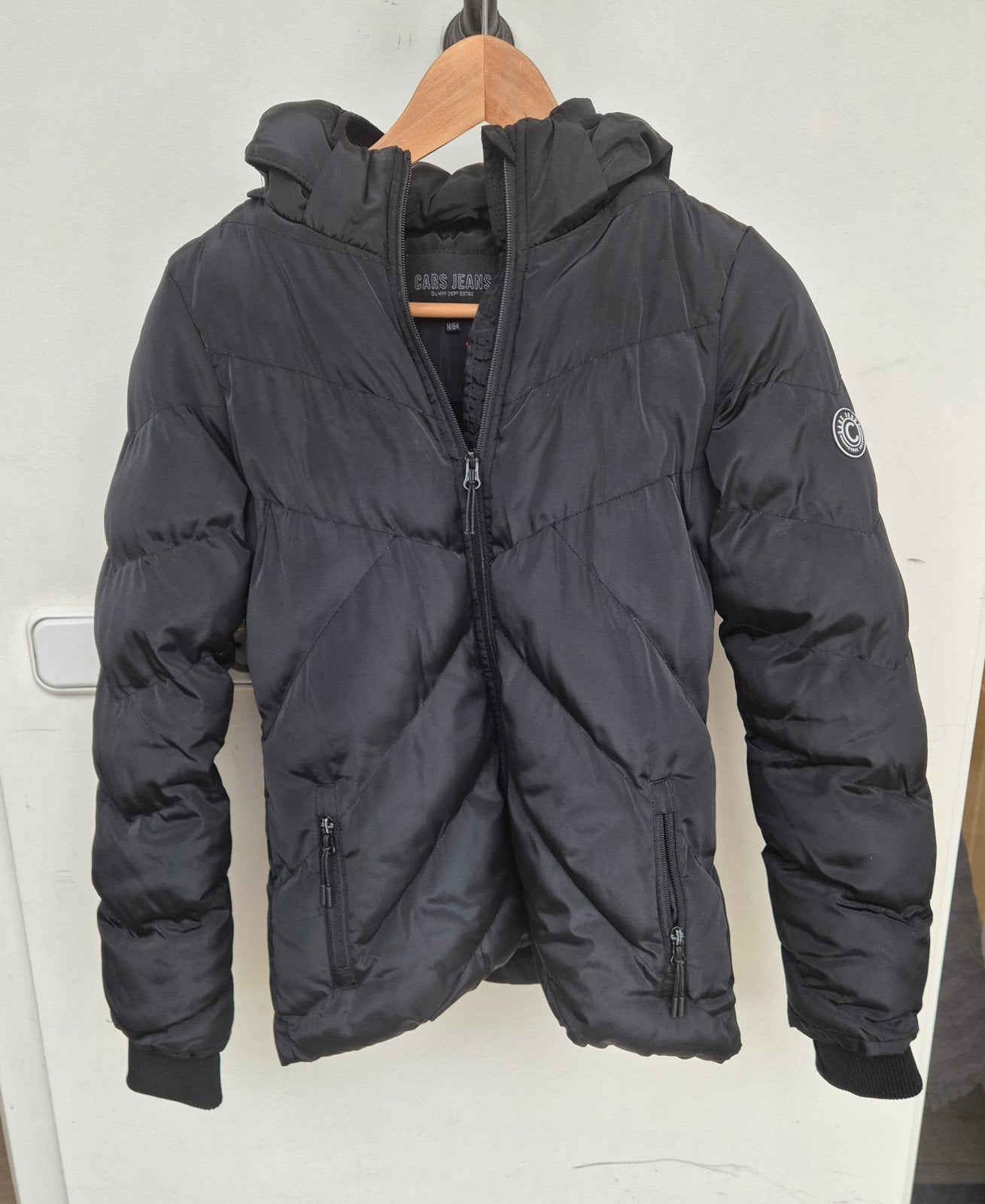 Cars Jeans winterjas maat 164 zwart, Gebruikt, Jongen of Meisje, Ophalen of Verzenden, Cars Jeans