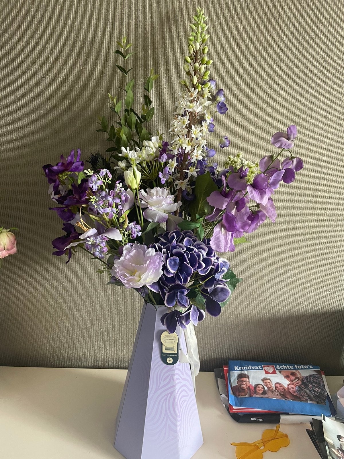 Mooi vol boeket kunst bloemen van Dutch Flower Art twv 129€, Ophalen of Verzenden, Zo goed als nieuw