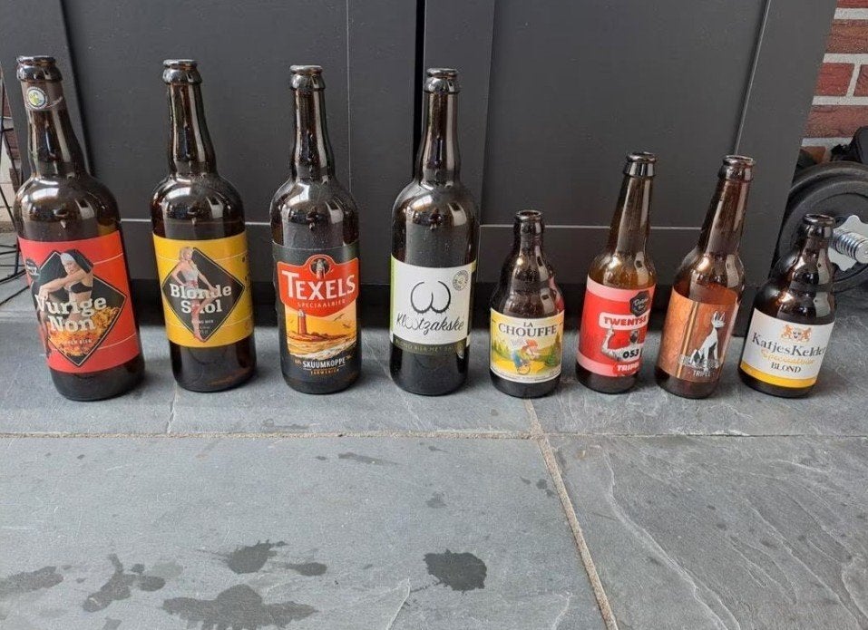 biersoorten,verzamelen,bierflesjes,speciaalbier flesjes,deco, Verzamelen, Ophalen of Verzenden, Gebruikt, Flesje(s), Overige merken