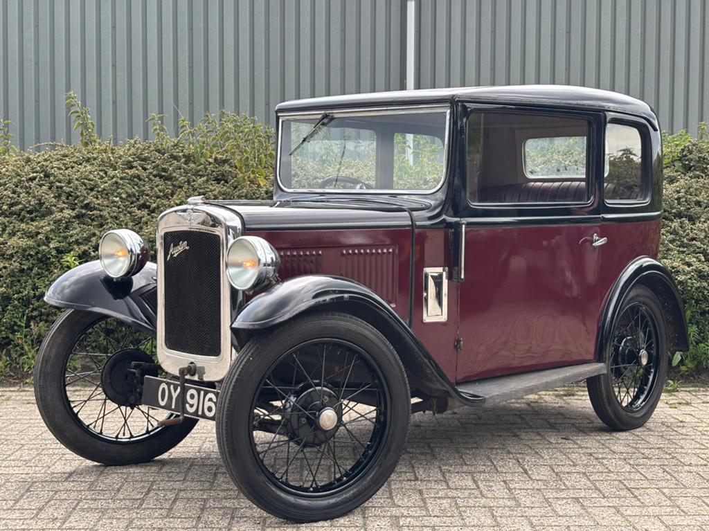 Austin Seven RK Saloon 1934 / Oldtimer / Klassieker / prewar, Auto's, 747 cc, Leder, Handgeschakeld, Onderhoudsboekje