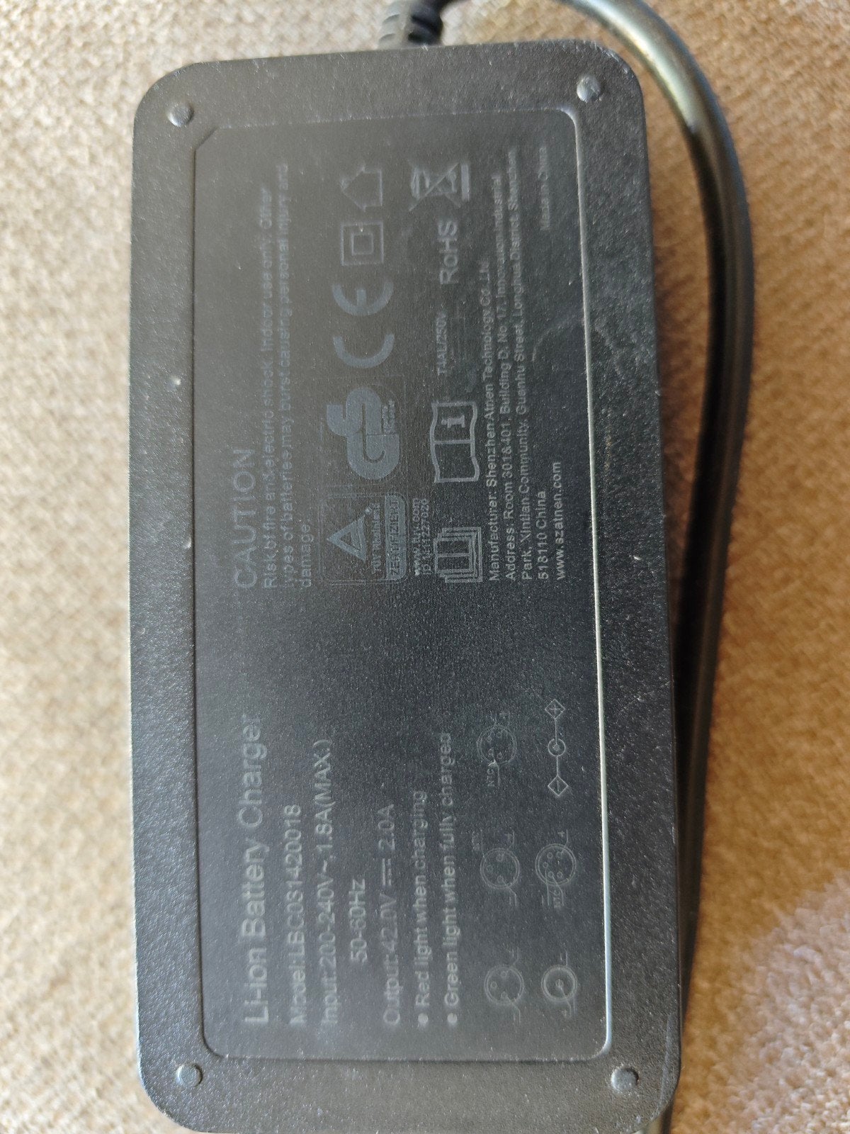 Giant 3-pin acculader 42V 2A voor EnergyPak e-bike, Ophalen of Verzenden, Zo goed als nieuw