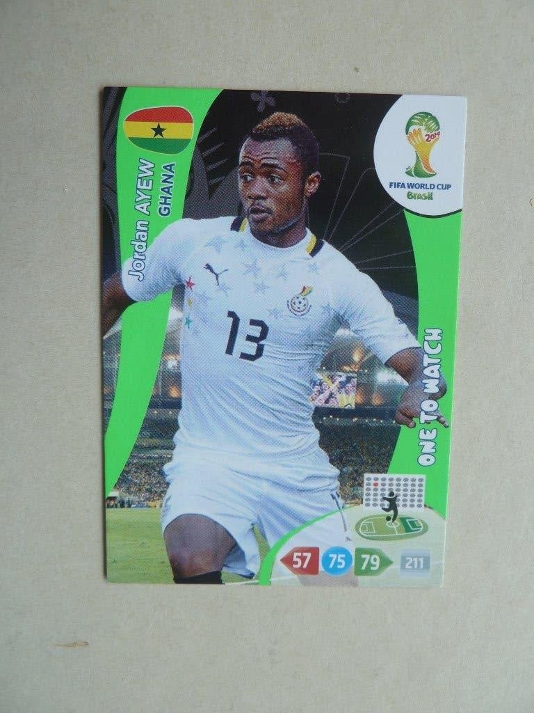 Panini WK card Brasil 2014  Jordan.Ayew One to Match, Ophalen of Verzenden, Zo goed als nieuw, Buitenlandse clubs, Poster, Plaatje of Sticker