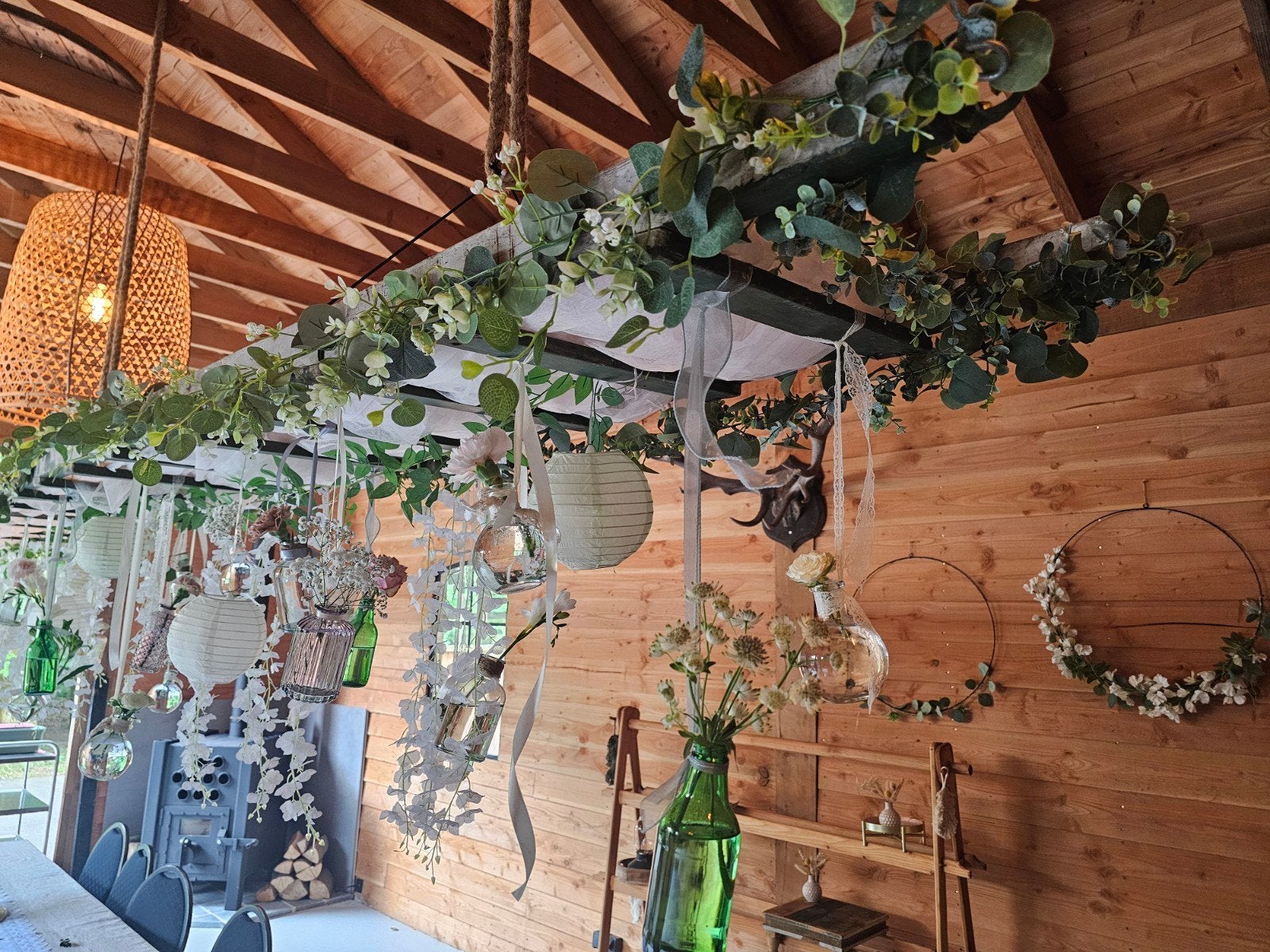Bruiloft decoratie 2x trap met deco, Ophalen, Versiering, Geboorte of Huwelijk