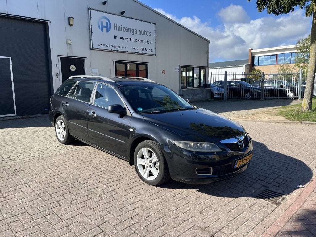 Mazda 6 Sportbreak 1.8i Touring Lux.Ed., Auto's, Stof, Gebruikt, Zwart, 4 cilinders