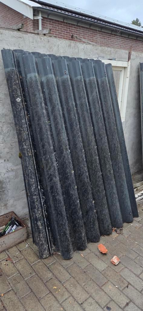 10 Dakplaten (asbestvrij) gratis, Ophalen, Metaal, 15 m² of meer, Dakplaat of Dakpanplaat
