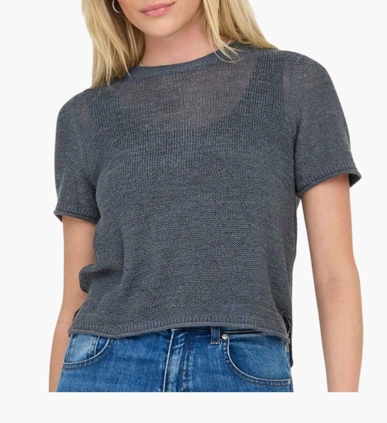 ONLY ONLSUNNY S/S Pullover knit, Kleding | Dames, Tops, Maat 38/40 (M), Only, Blauw, Nieuw