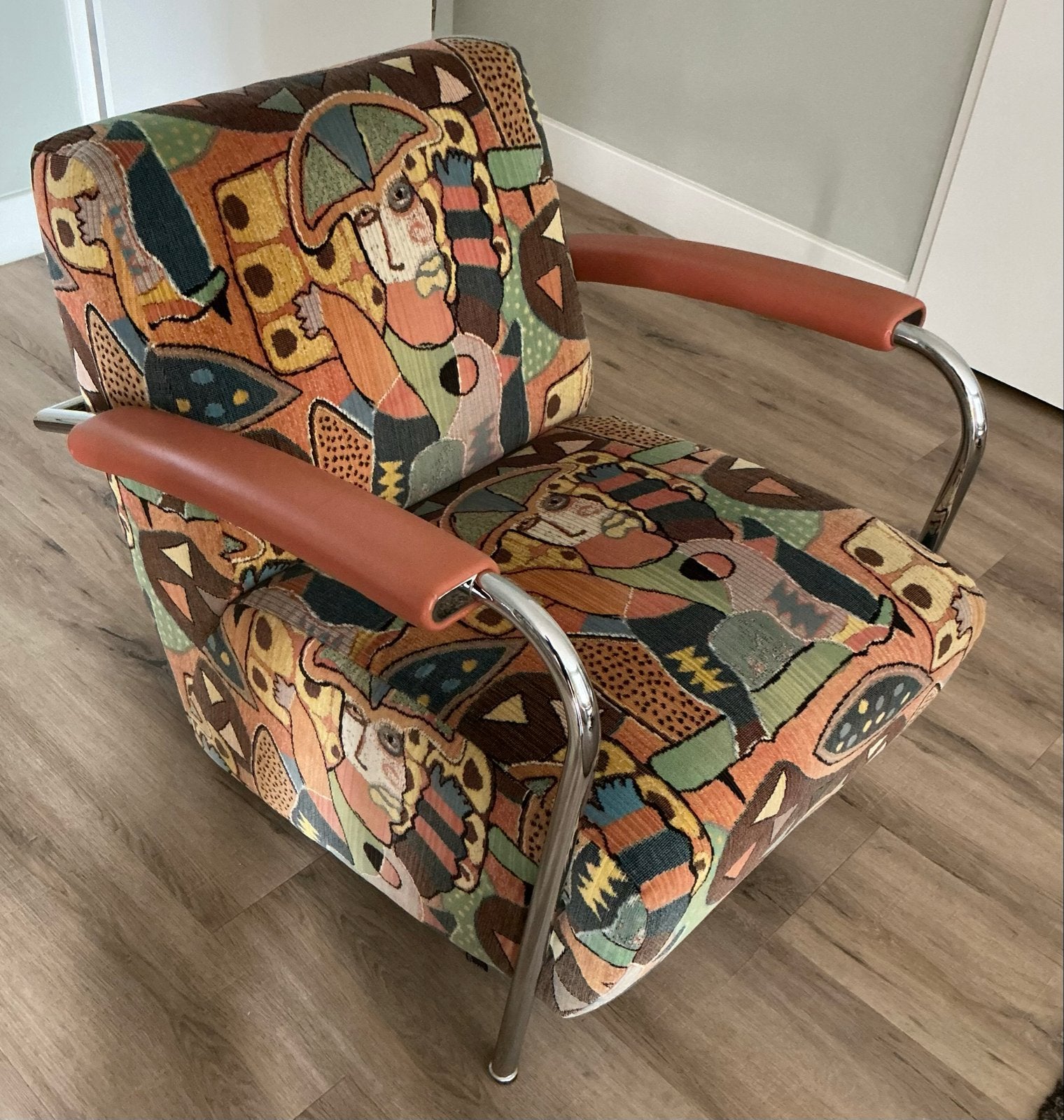 Leolux Scylla fauteuil (speciale uitvoering) - zgan, Ophalen, Overige kleuren, Zo goed als nieuw, Eén