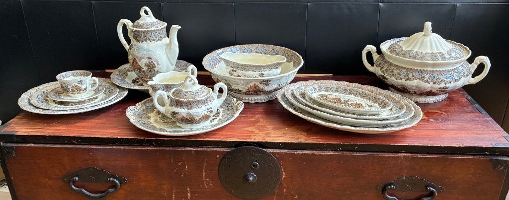 Servies La Cartuja de Sevilla (Pickman), 'Viejo Molino', Ophalen, Zo goed als nieuw, Porselein