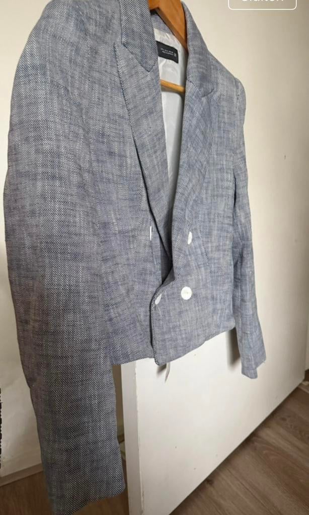 Blazer. Katoen, oogt als linnen., Blauw, Nieuw, Ophalen of Verzenden, Jasje