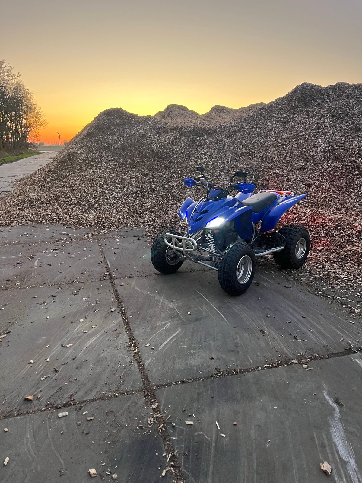 Yahama Raptor 350 B rijbewijs, Ophalen
