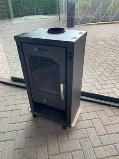 Zwarte Houtkachel - Gebruikt maar in goede staat, Ophalen, Gebruikt, Houtkachel, Vrijstaand