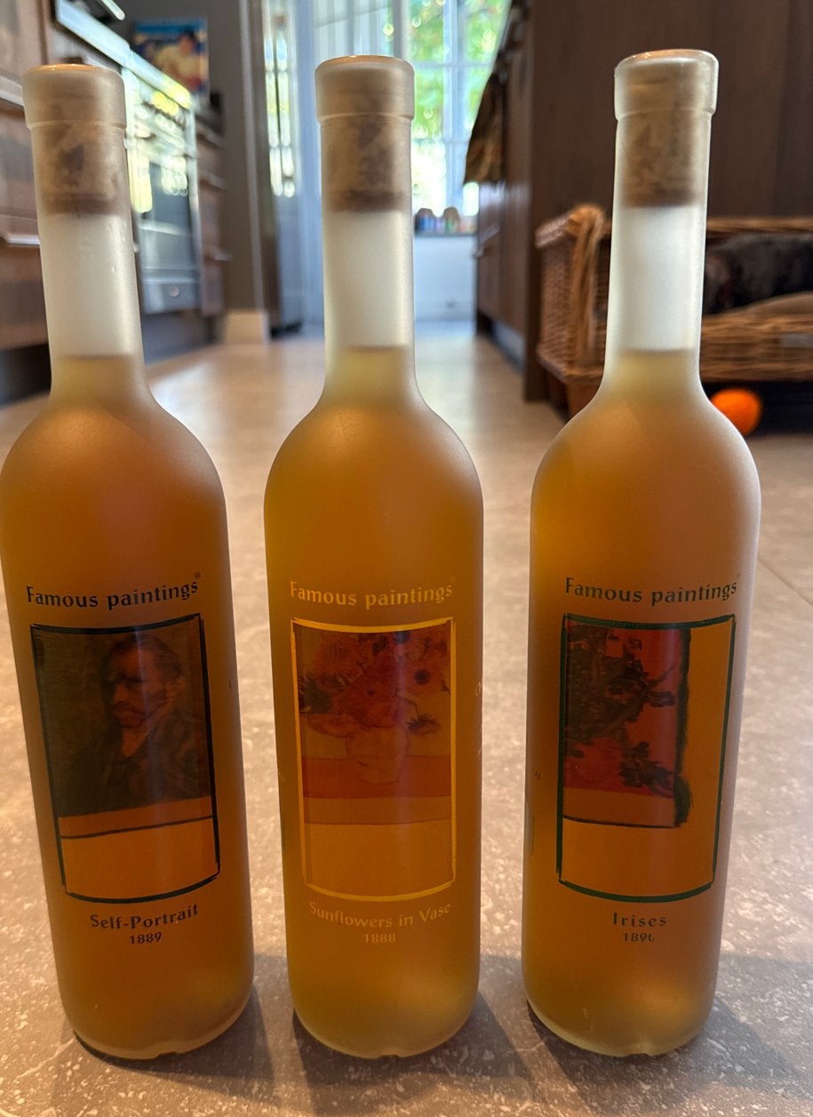 3 flessen Chenin Blanc 2004 - Famous Paintings, van Gogh, Ophalen of Verzenden, Gebruikt, Afrika, Witte wijn