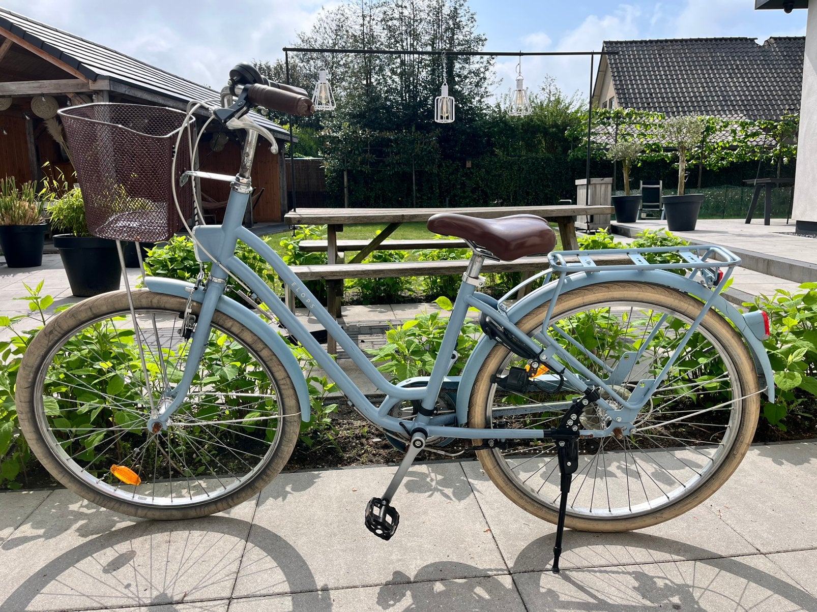 Lichtblauwe stadsfiets, 51 tot 55 cm, Ophalen