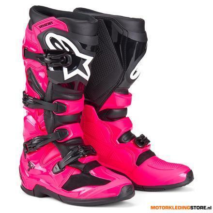 Alpinestars Tech 7 Motorlaarzen, Zwart-Roze, Motoren, Kleding | Motorkleding, Ophalen of Verzenden, Nieuw met kaartje