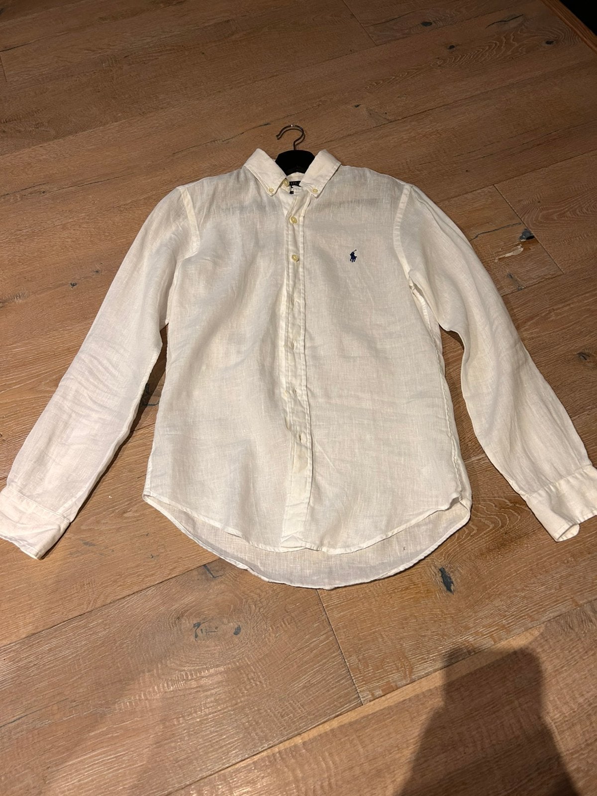 Ralph lauren linnen blouse, Halswijdte 38 (S) of kleiner, Wit, Nieuw, Ophalen of Verzenden