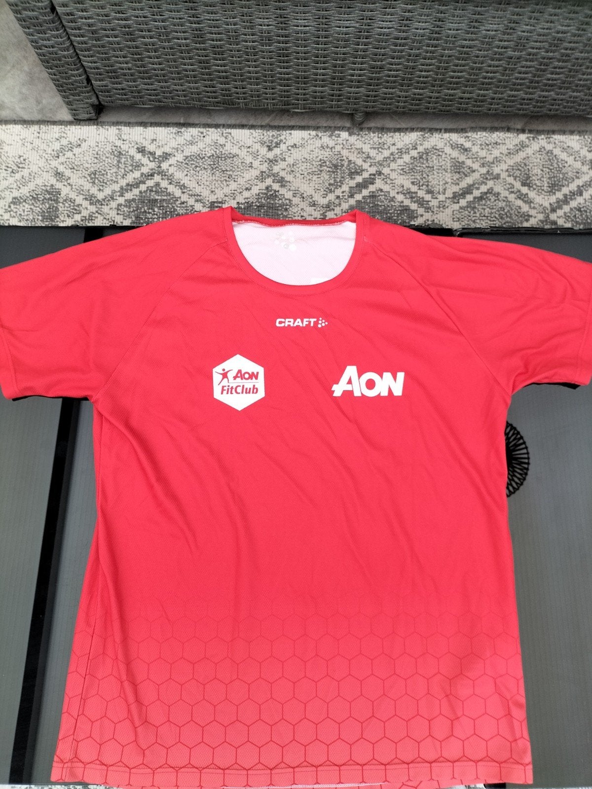 Craft AON FitClub Sportshirt - Rood, Ophalen of Verzenden, Zo goed als nieuw, Rood, Hardlopen of Fietsen
