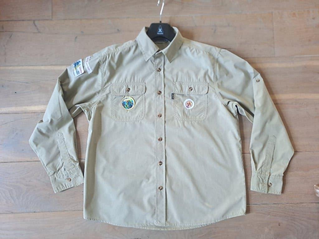 Nette scout/scouting blouse beige 164, scoutfit, Ophalen of Verzenden, Zo goed als nieuw, Kleding