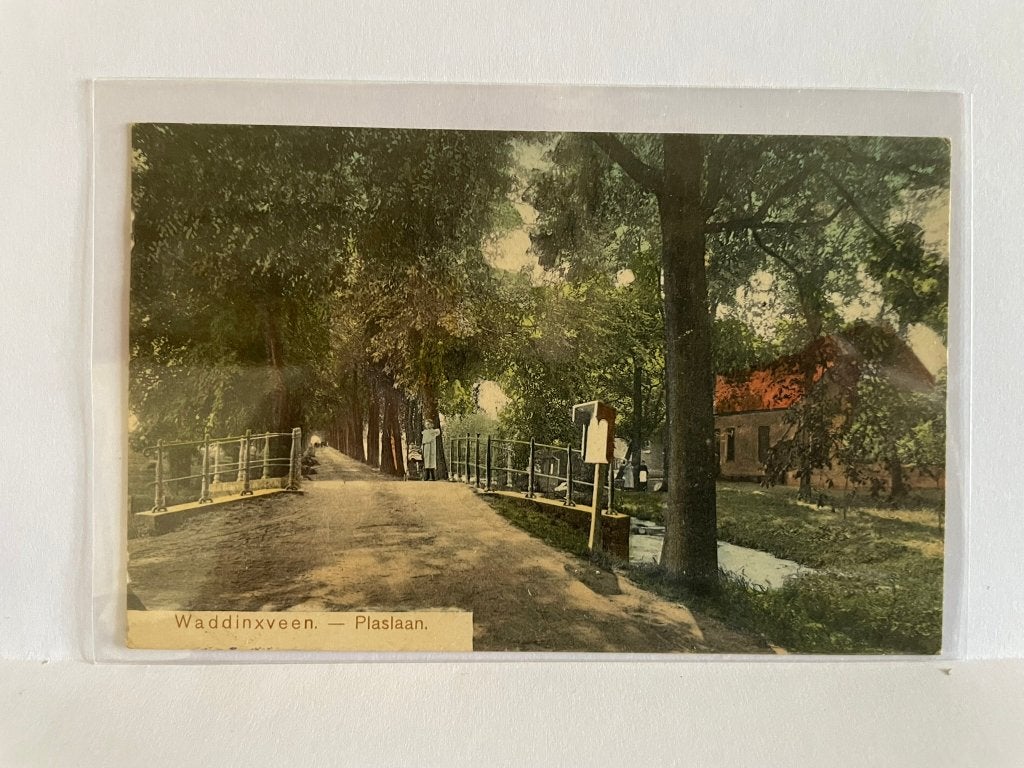 Waddinxveen - Plaslaan, Verzamelen, Verzenden, Voor 1920, Gelopen, Zuid-Holland
